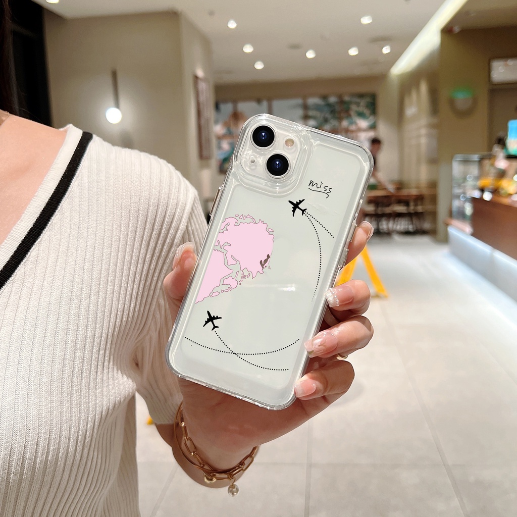 Soft Case Silikon TPU Tebal Transparan Shockproof Untuk iPhone 14 13 12 11 10 Pro XS Max X XR 8 7 6 6S Plus SE 2020