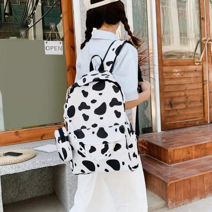 (TERBARU) Tas ransel besar motif sapi rante
