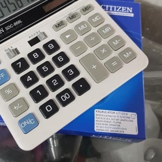 

♠ Kalkulator 12 Digit Calculator Alat Hitung Citizen Type SDC 868L ✤