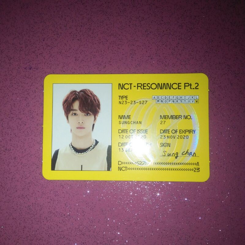 Id Card Sungchan Nct Resonance Pt.2 [official]
