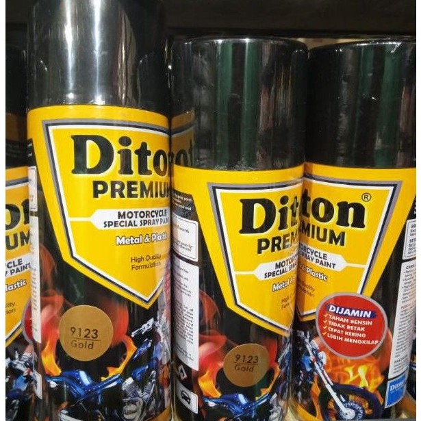 Pilok Pylok Cat DITON Premium 400cc Gold /Emas(9123)Tahan Bensin.Cepat Kering.Tidak Retak.