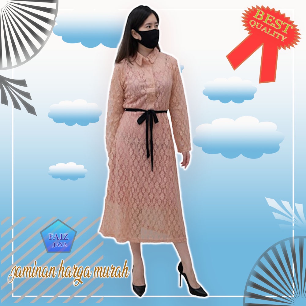 BAJU MAXI DRESS WANITA KINAN REAL PIC