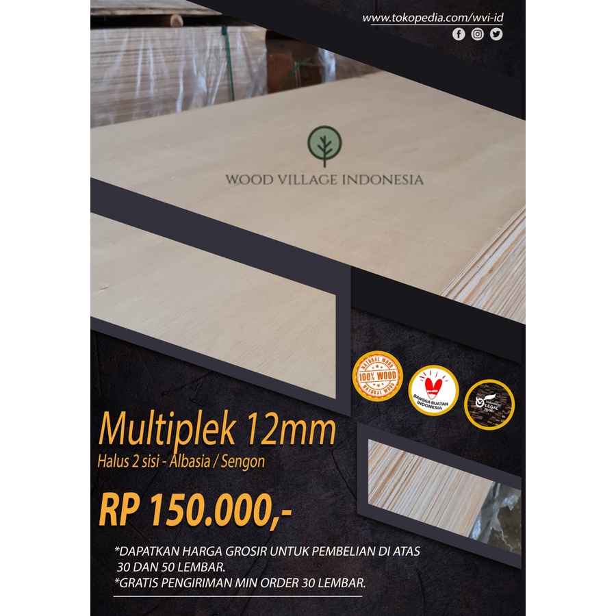 MULTIPLEK ALBASIA / TRIPLEK ALBASIA / PLYWOOD / MULTIPLEK 12MM 12 MM