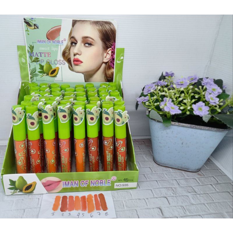 PROMO TERMURAH LIPGLOSS MATTE IMAN OF NOBLE SWEET PAPAYA LIPS / SWEET PEACH