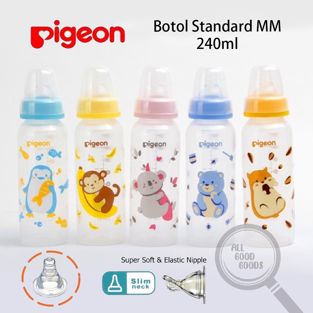 [MM NEW] Pigeon Bottle PP 120ml / 240ml Standard Neck - Botol Susu Standart MM 120 / 240 ml