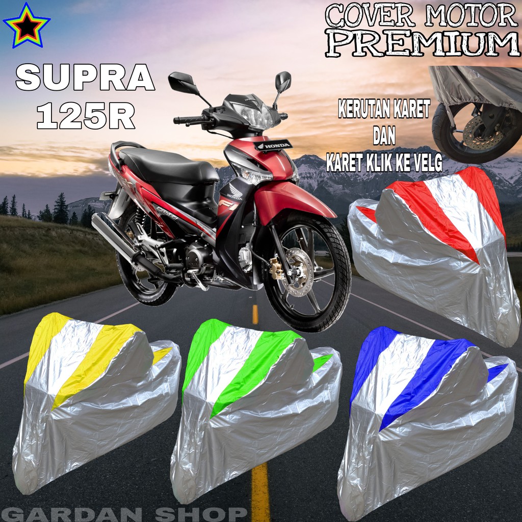 Sarung Motor SUPRA 125R Silver KOMBINASI Body Cover Supra PREMIUM