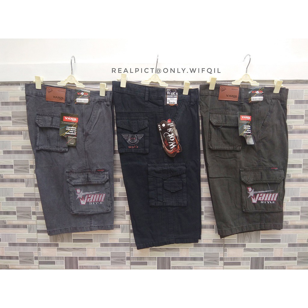 Celana pendek Cargo Kimpul Outdoor pdl Mocca Hitam Abu