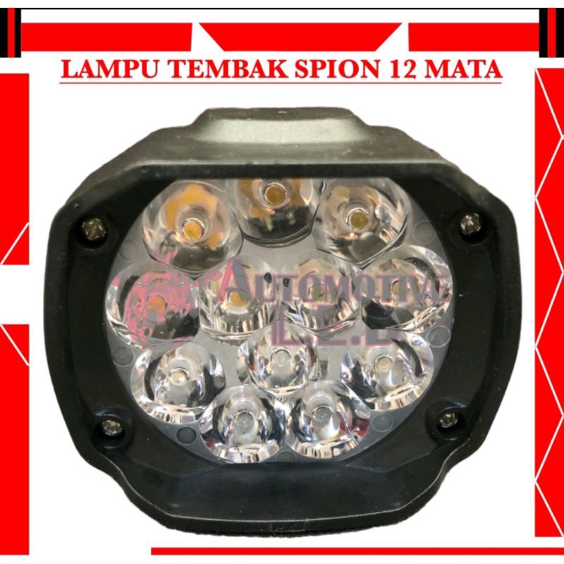 lampu tembak LED spion  motor 12 mata