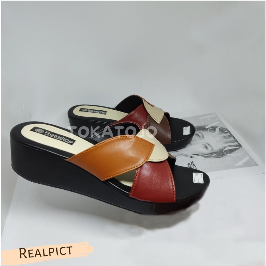 Sandal wedges wanita love silang hak 5 cm terbaru 2022 new fashion korea REALPICT sandal wedges wanita kekinian cassual