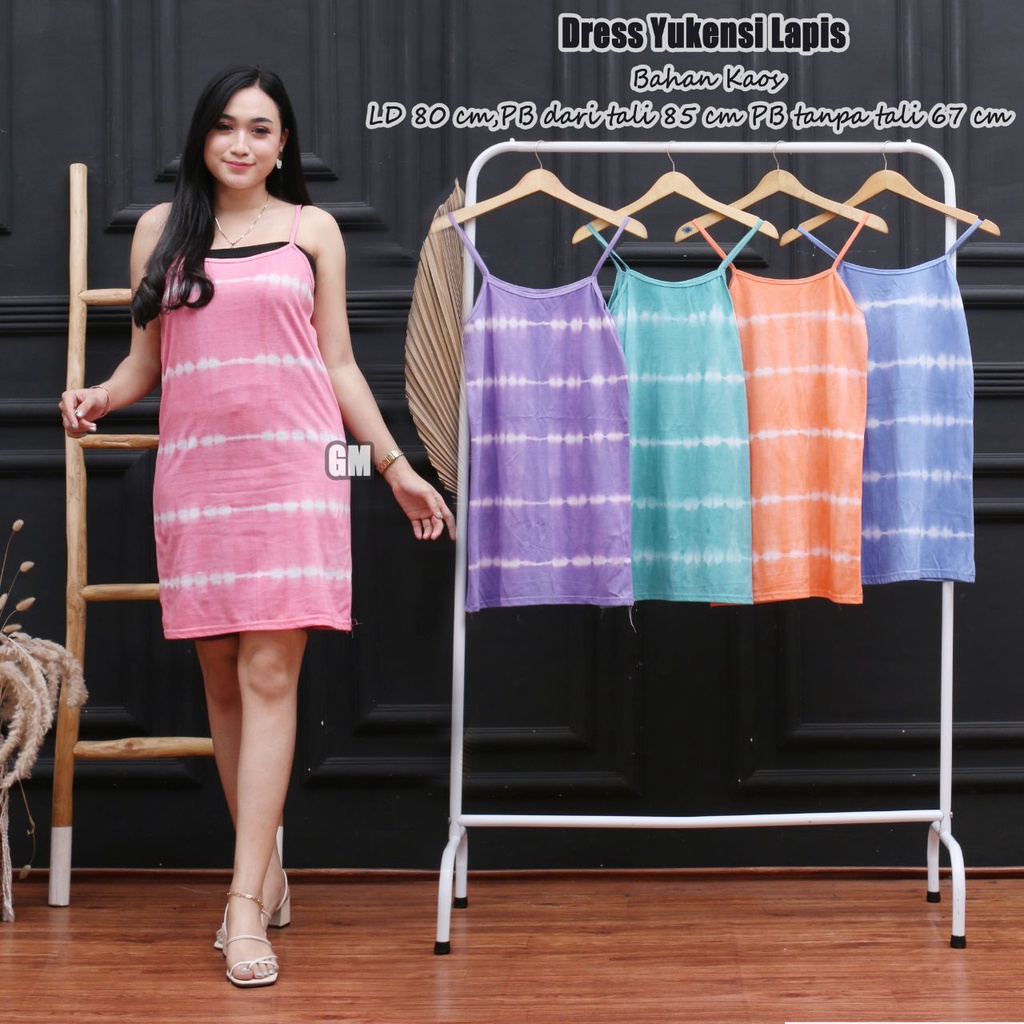 Daster yukensi tie dye bahan kaos adem kekinian