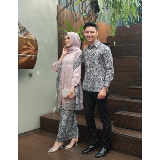 Jual Set couple kebaya Maheswari/set couple akita/set couple kebaya