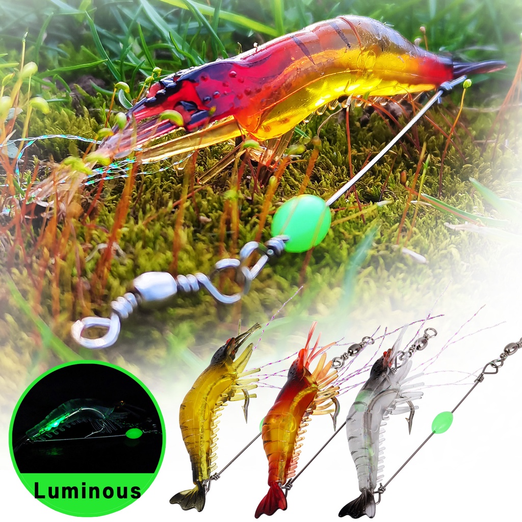 5 Cm/9 Cm Lembut Udang Umpan Lembut Memancing Umpan dengan Hook Wobbler Silikon Bersinar Memancing Umpan untuk fishing bait