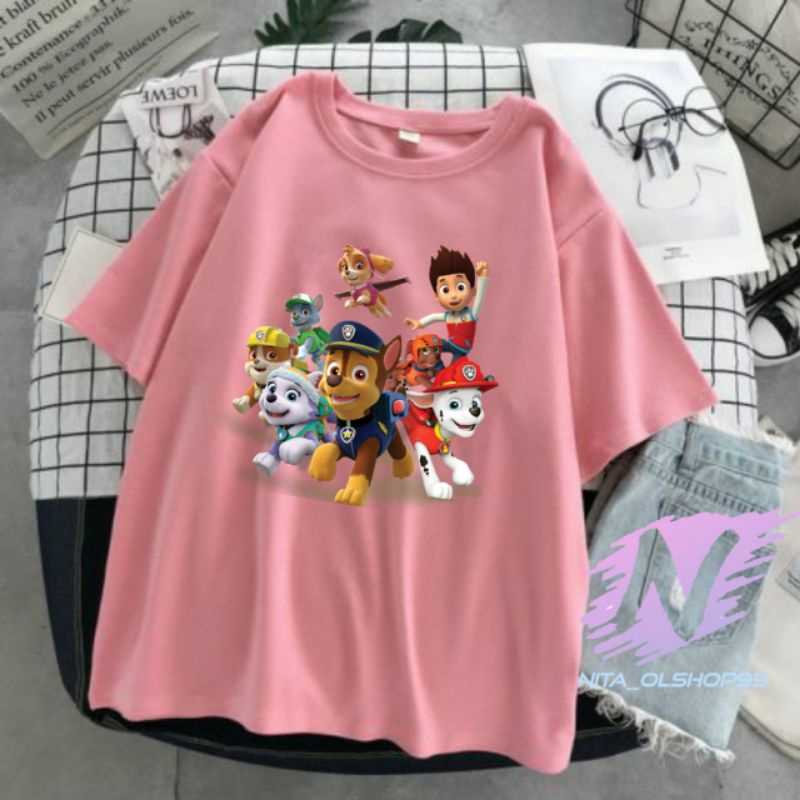 kaos pawpatrol baju kaos anak PAWPATROL animasi