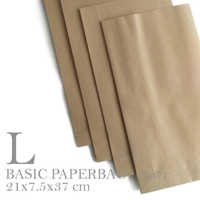 

(TERLARIS) Jual Basic Paper Bag / Paperbag : Large Kraft Liner 150Gr Berkualitas