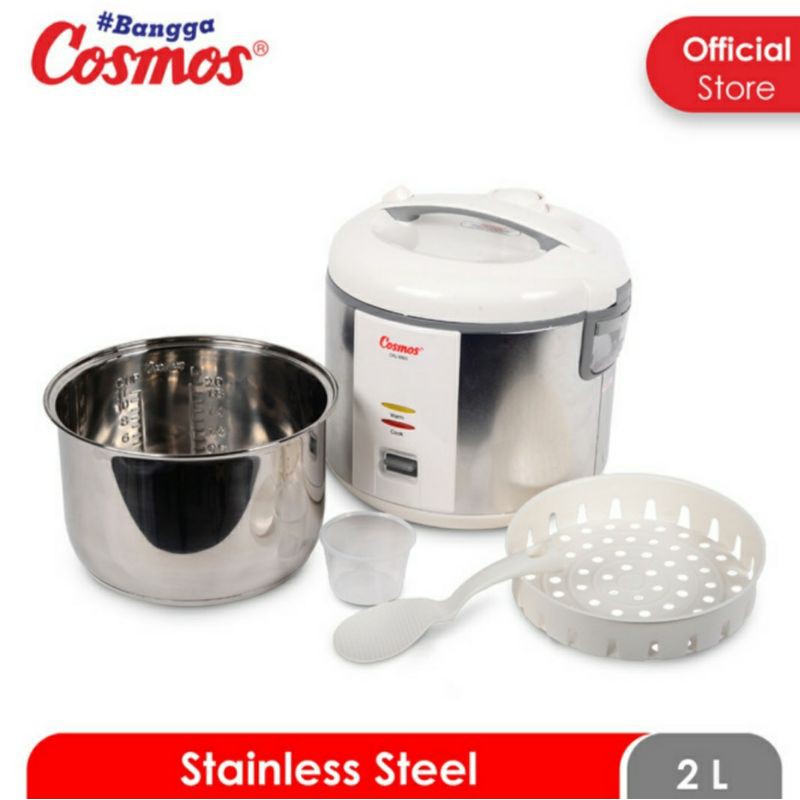 Rice Cooker Stainless Cosmos CRJ 9303 2 Liter Magic Com Stainless Cosmos Inner Pot Stainless Cosmos