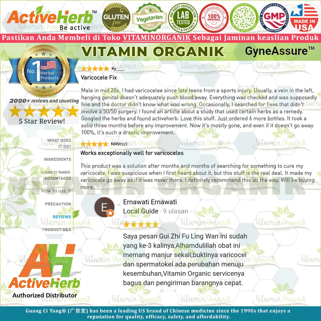 OBAT VARIKOKEL / VARICOCELE TCM HERBAL