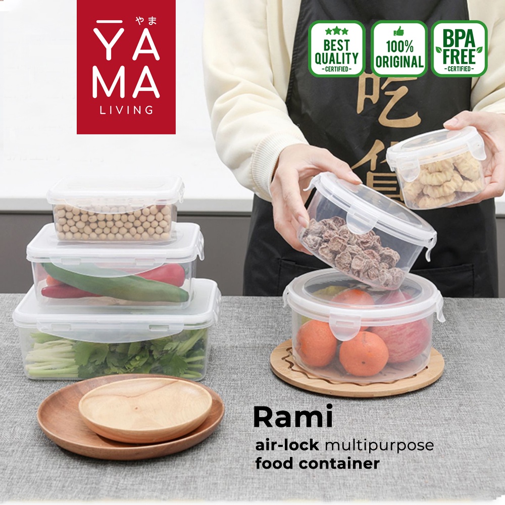 YAMA RAMI Food Container Kotak Makanan Plastik Transparan Bekal Makan Kulkas