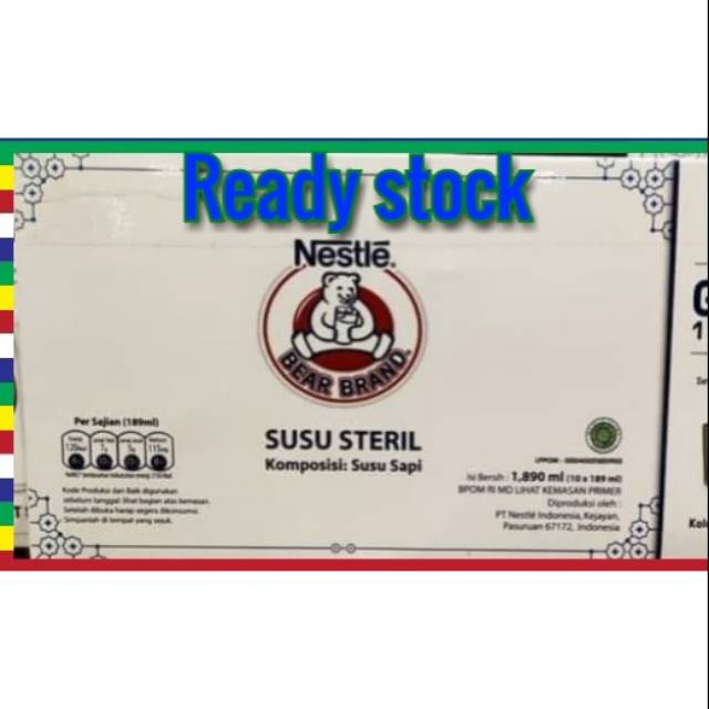 

Susu beruang bear brand 189ml 10kaleng