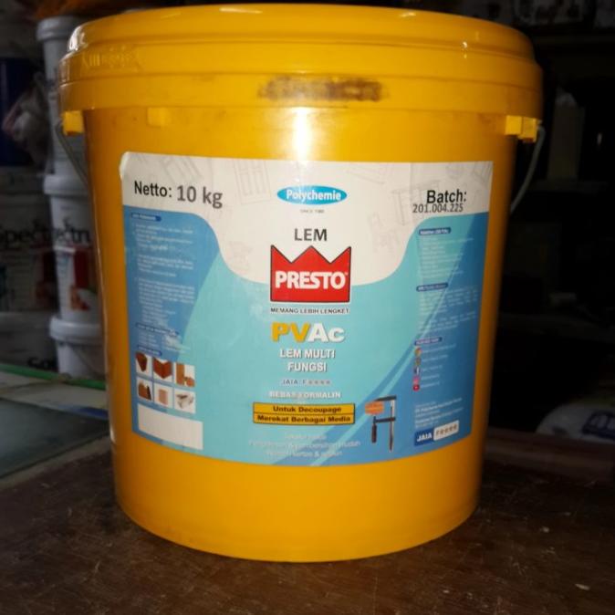 

(BISA COD) PRESTO Lem putih lem kayu lem kertas PVac Lem Multi fungsi isi 10KG PROMO Kode 208