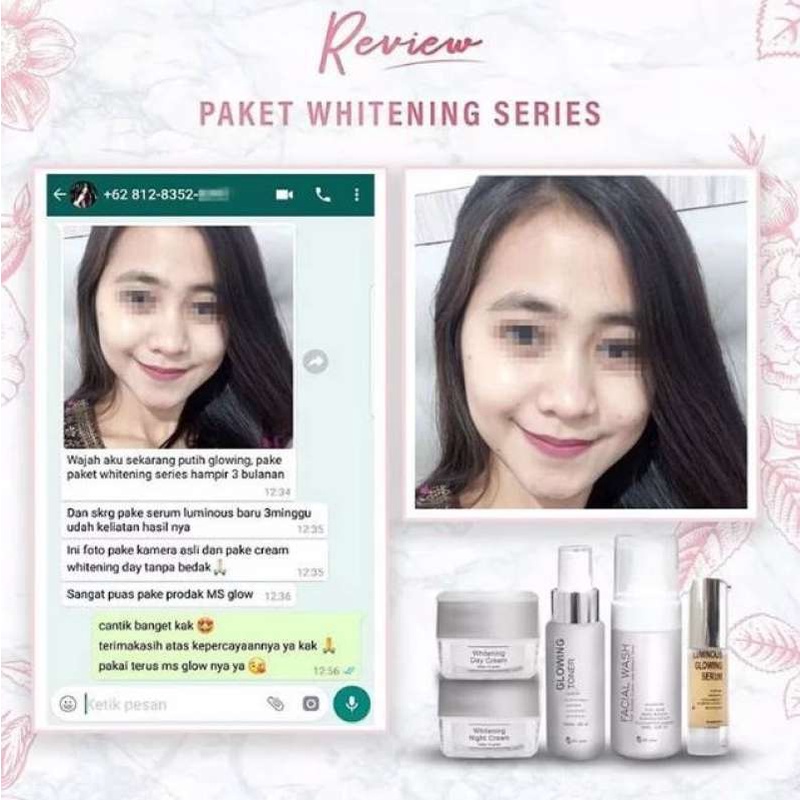 MS Glow ORIGINAL ORI Whitening Series Skincare Perawatan Kecantikan Kulit Wajah Kusam