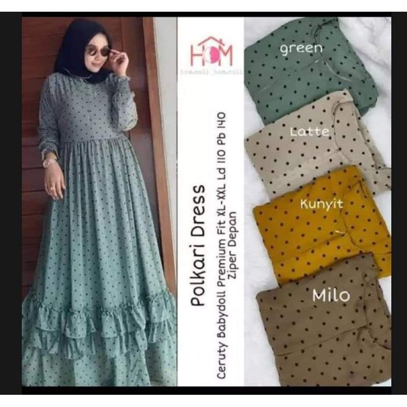 GAMIS CERUTY BABYDOLL REMPLE DRESS PANJANG BABYDOLL KEKINIAN