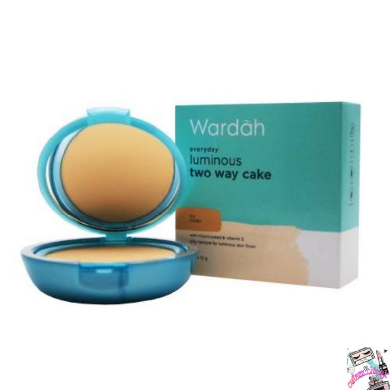 ☃Cutezz_Ching1☃Wardah Everyday Luminous Two Way Cake 12g - bedak dengan hasil matte yang halus dan ringan