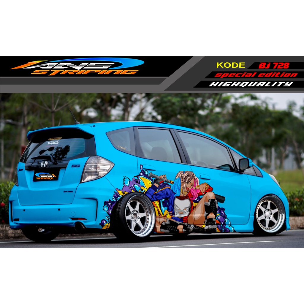 STIKER MOBIL HONDA BRIO / JAZZ RS / MOBILIO / AGYA / YARIS / ATOS / STICKER MOBIL