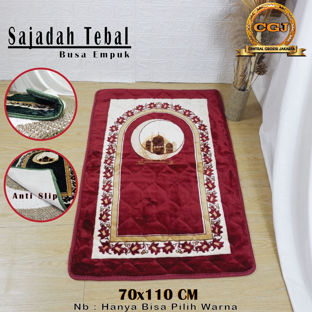 Sajadah Busa Quilting Tebal Premium ( Anti slip ) Lembut &amp;  nyaman