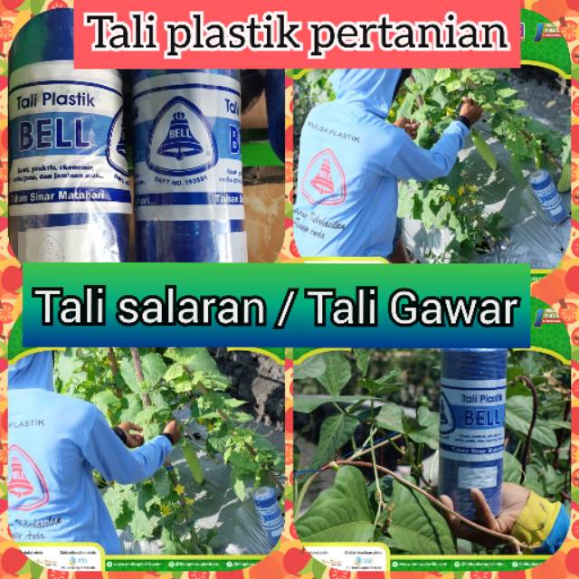 

Tali Plastik BELL biru tali gawar tali salaran MELON CABE KACANG PANJANG