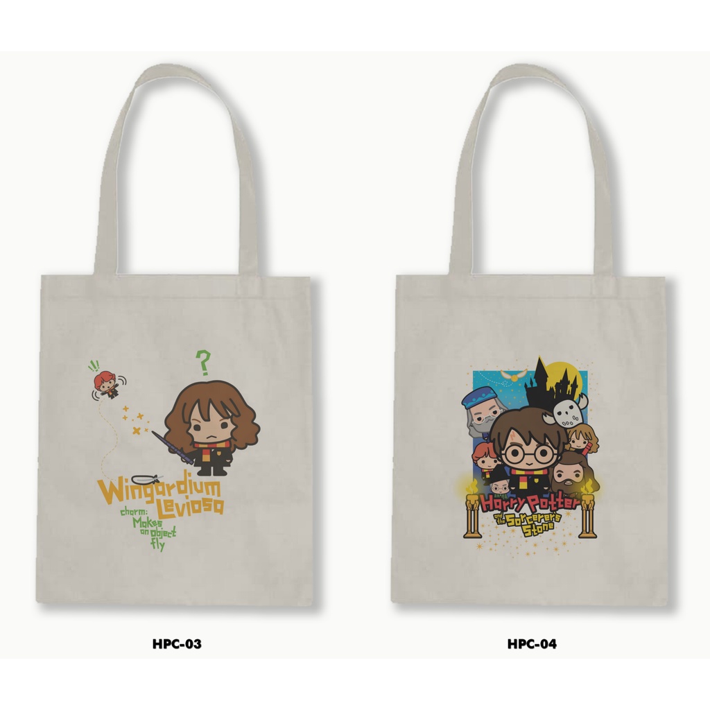 TOTE BAG BLACU -  HARRY POTTER CARTOON