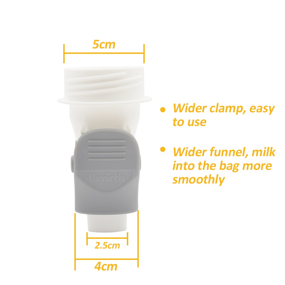 Baby Breast Milk Storage Bags Clip Adapter for Wide Caliber Breast Pump