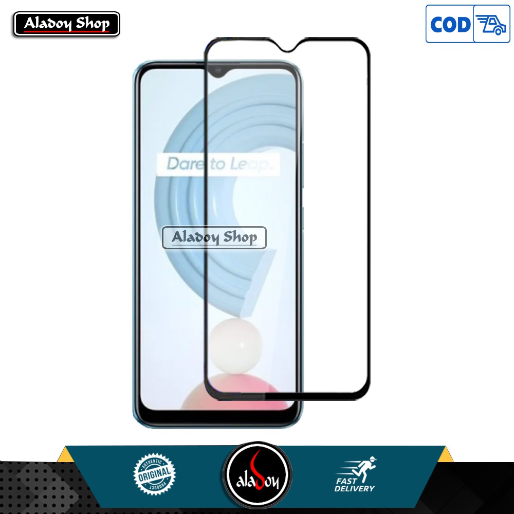 Case Realme C21 2021 New Casing + Tempered Glass Full Layar