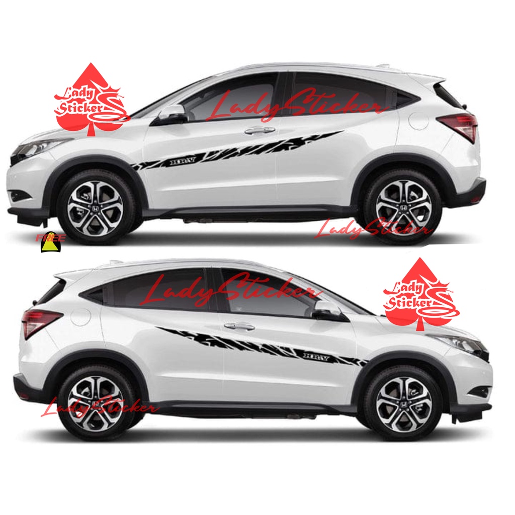 STICKER MOBIL HRV CUTTING STICKER MOVIL HONDA HRV SIDE DECAL