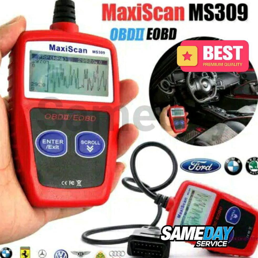 TERLARIS  Maxiscan MS309 Scanner OBD2 Scan Universal Code Reader TERBARU