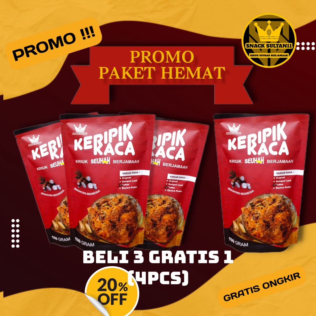 

Keripik Kaca pedas daun jeruk beli 3 gratis 1