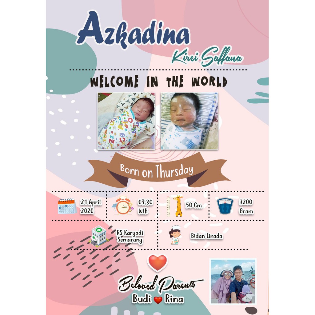 Desain Biodata Bayi - Bio Baby (SOFTFILE)-BD5