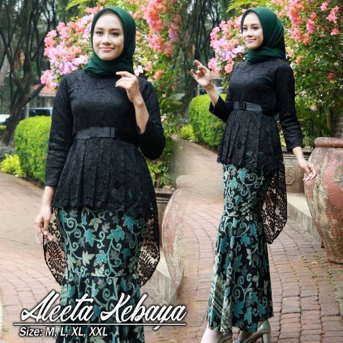 modern SETELAN KEBAYA BROKAT MODERN AURORA & ROK DUYUNG MERMAID SKIRT BATIK - ROK AJA, M