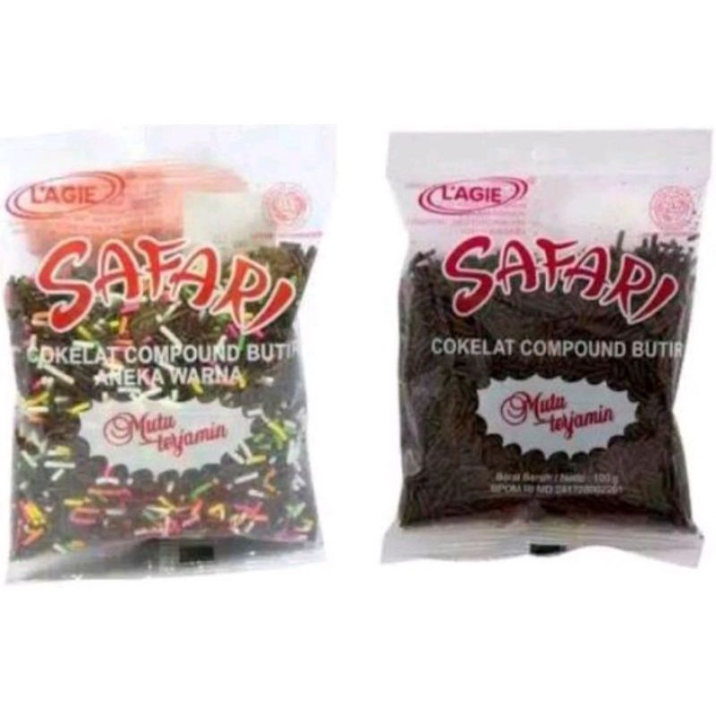 

Lagie Meses Coklat Safari 100gr - Cokelat Compound Butir Meises Warna L'agie