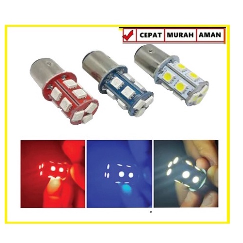 Lampu Stop Rem Belakang 13Led Kedip Warna Merah Putih dan biru/ Lampu stop rem 13 LED Flash 13 LED Mata universal