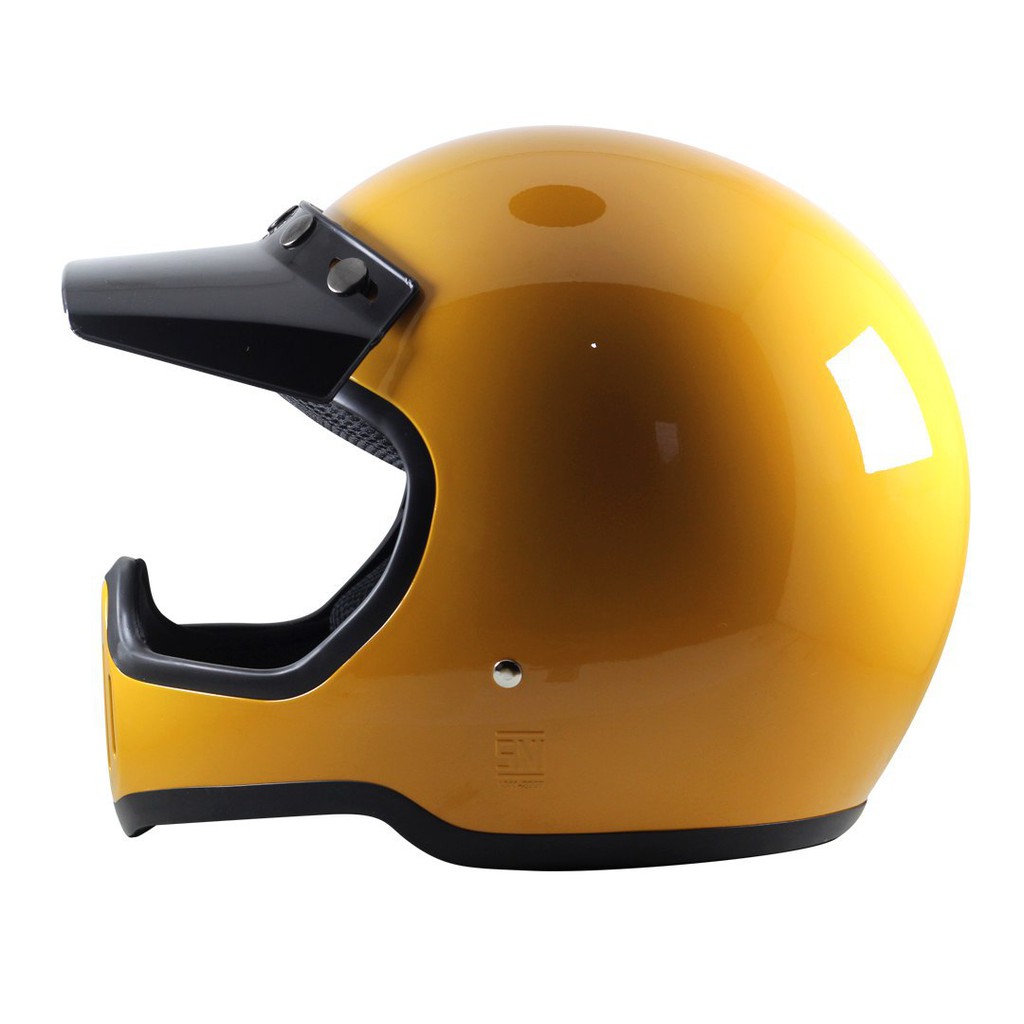 Helm Cakil M50 Yellow Glossy / Kuning Glossy (Vintage / Klasik / Fullface)