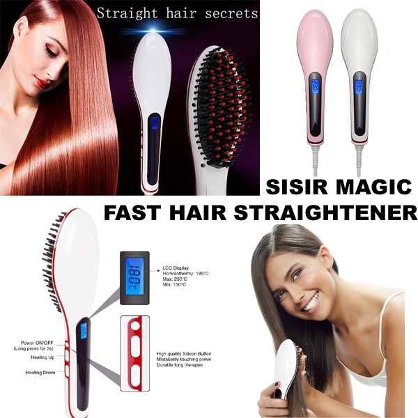 Sisir listrik ION catok rambut lurus BLOW iron FAST HAIR straightening