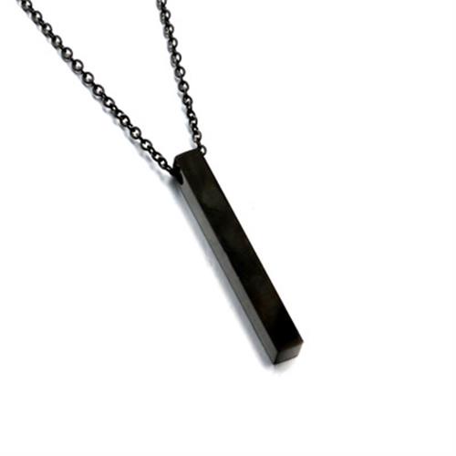 Kalung Liontin Bentuk Persegi Panjang Bahan Stainless Steel Gaya Klasik Untuk Pria Dan Wanita