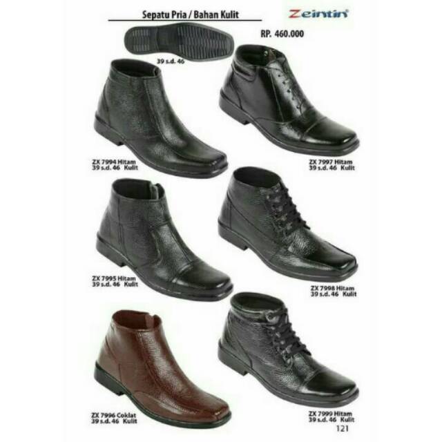 Sepatu pria . Bahan kulit ( zeintin )