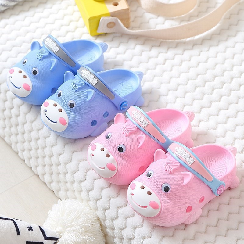 HappyOliver HELLO MOO PAO2 Sandal Anak Laki Laki Perempuan Bahan Karet Model Lucu 0-5 Tahun Import