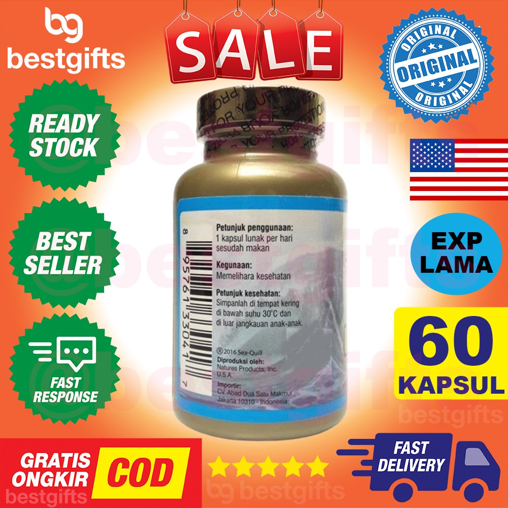 SEA-QUILL SEAQUILL SEA QUILL OMEGA 3 6 9 SALMON FISH OIL KOLESTEROL DARAH TINGGI AUTOIMUN 60 KAPSUL