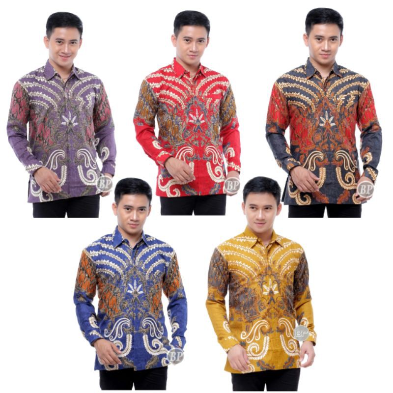 KEMEJA BATIK SEMI SUTRA LAPIS FURING M L XL LENGAN PANJANG EXCLUSIF ADEM HALUS JATUH ASLI PEKALONGAN