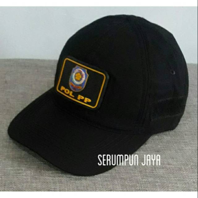 TOPI S A T P O L P P - TOPI P O L P P - TOPI S A T P O L P P VELCRO HITAM