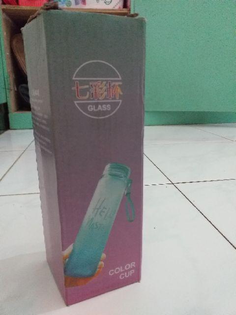 Botol Kaca Hello Master 480 Ml + Pouch Busa / Sarung Busa