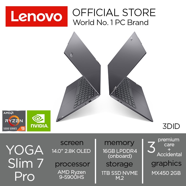 Lenovo Yoga Slim 7 Pro 3DID AMD Ryzen9/16GB/1TB SSD/14"2.8K OLED/WIN 11