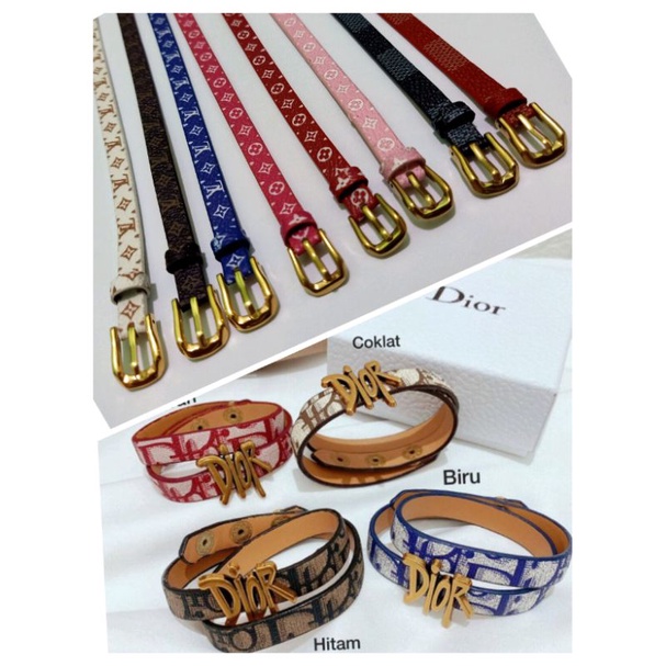 Gelang sabuk lilit 8mm/gelang sabuk kulit motif lebar 8mm/gelang sabuk titanium